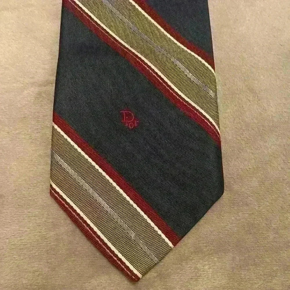 Christian Dior Necktie Polyester Silk Blend - Picture 1 of 8